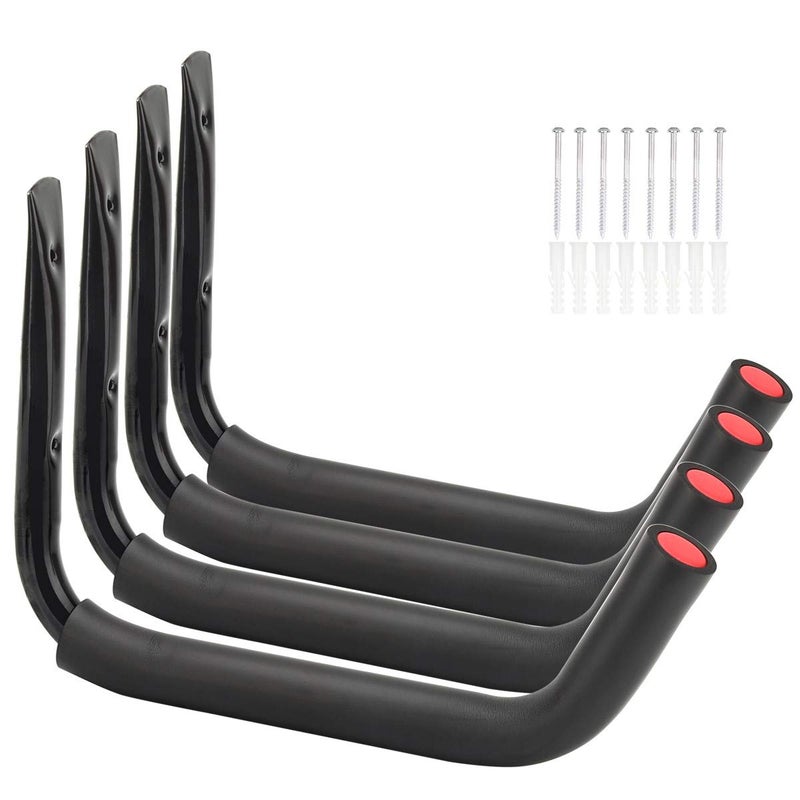 Vahodegn Kayak Steel Storage Rack, 4 Pack Canoe Wall Mount Hooks, 15Inches Snowboard Hanger, 100 LB Capacity - Image 1